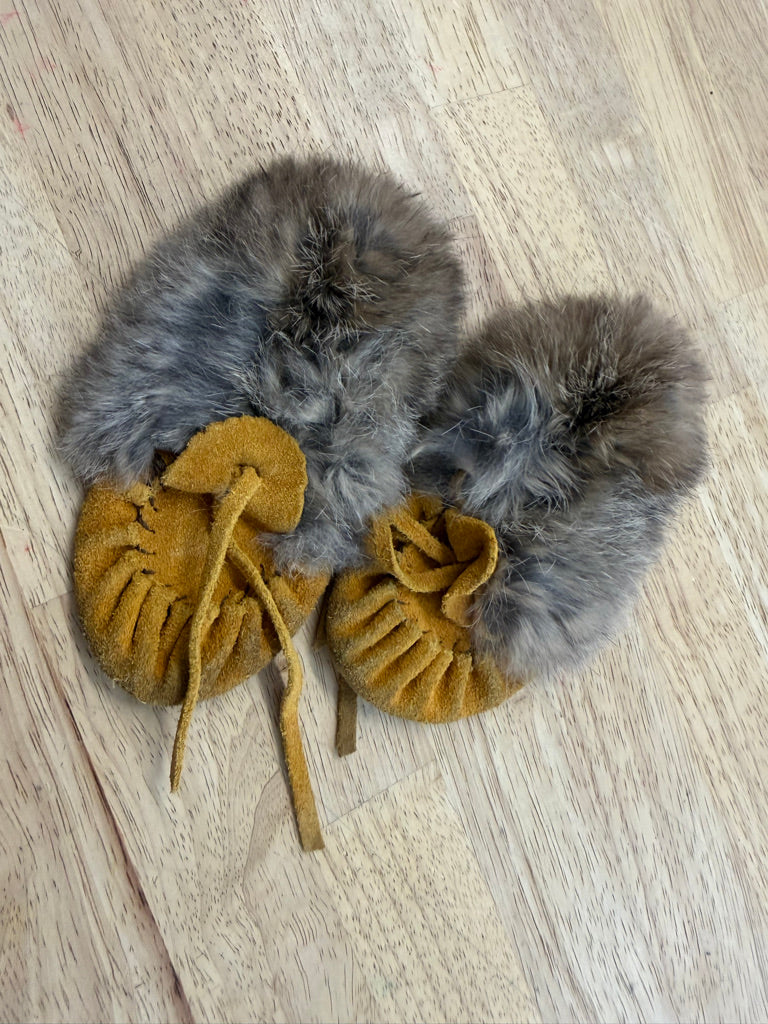 Moccasins – | Suede & Fur | Yellow & Brown