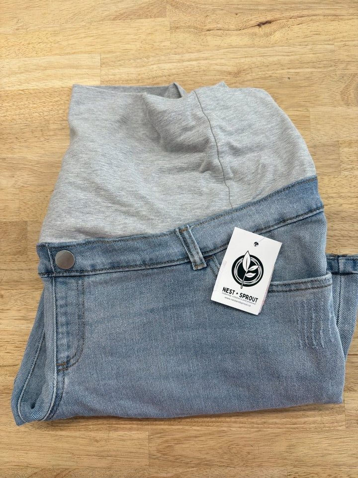 Paisley Sky Maternity Jeans, Heavy Distressing – Size XXL - Nest and Sprout - Consignment