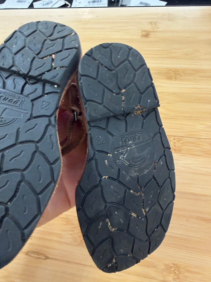 Pons Chestnut Velcro Open-Toe Sandal – 7 | Made in Spain Excellent