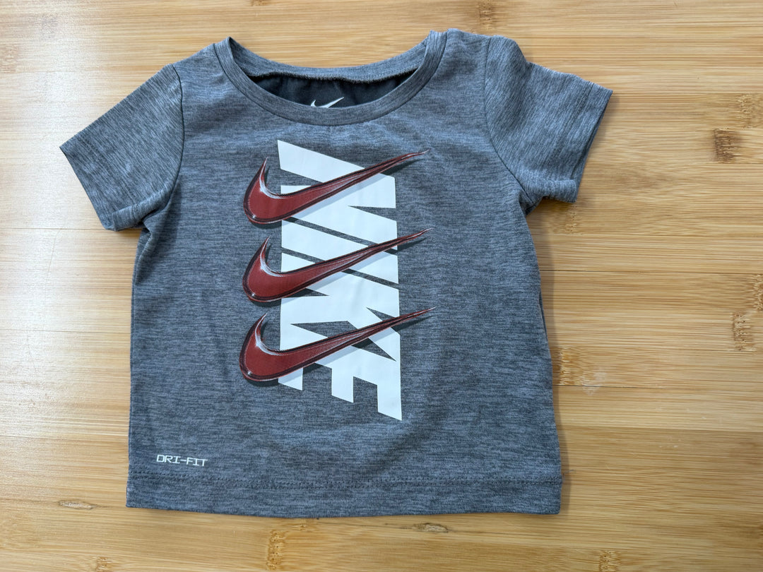 Nike Dri-FIT Shirt – 12M | Grey Swoosh Logo