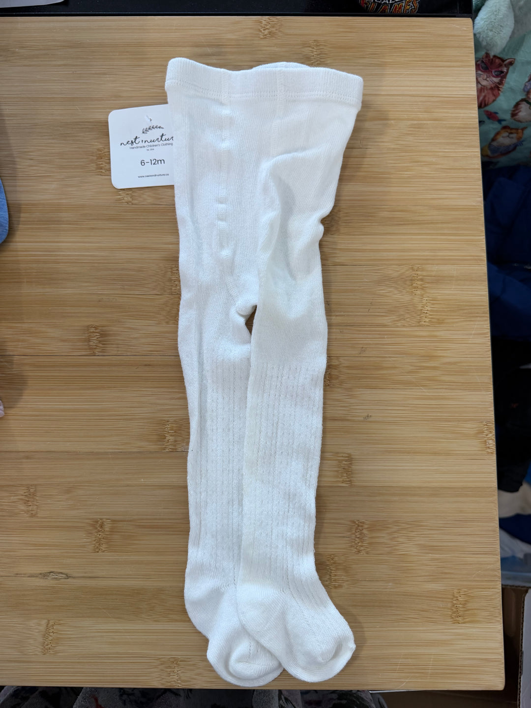 Nest + Nurture Cream Tights – 6–12M | NWT