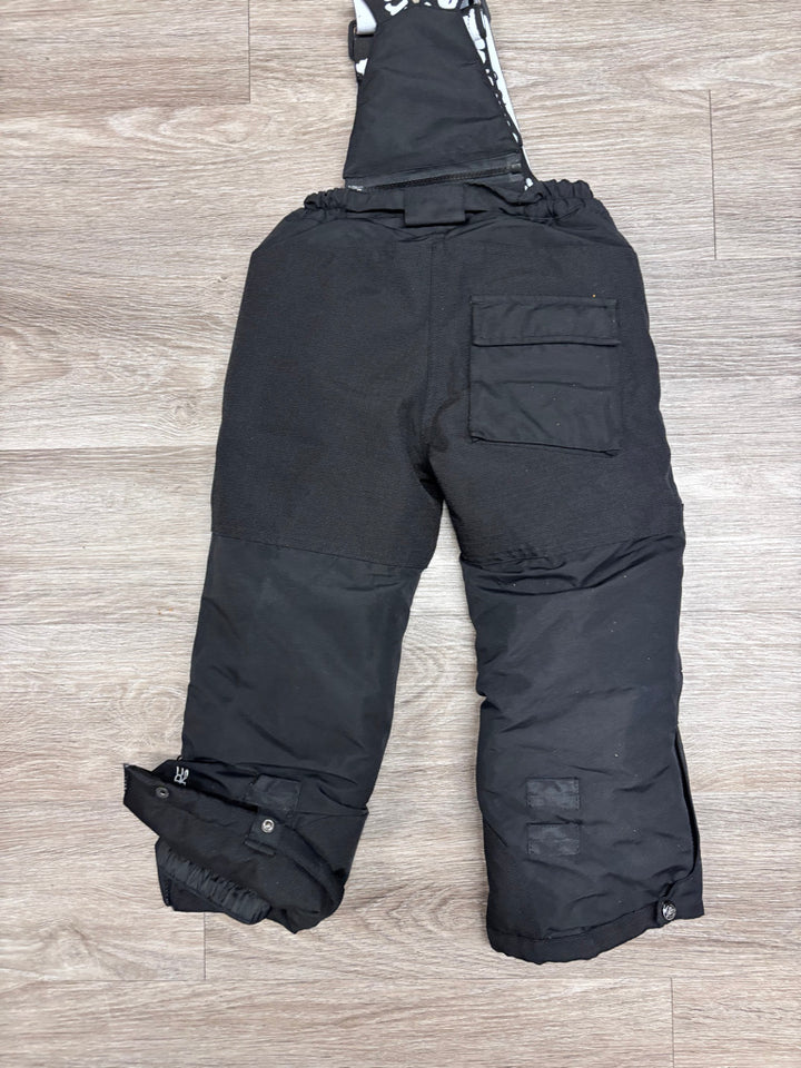 Conifere Size 4 Black Snowpants - roll up hem for adjustable length