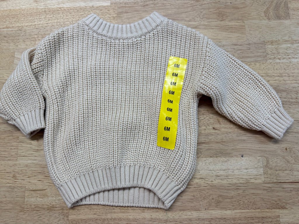 Rococo Knit Sweater – 6 Months | Cream - Nest and Sprout-Consignment
