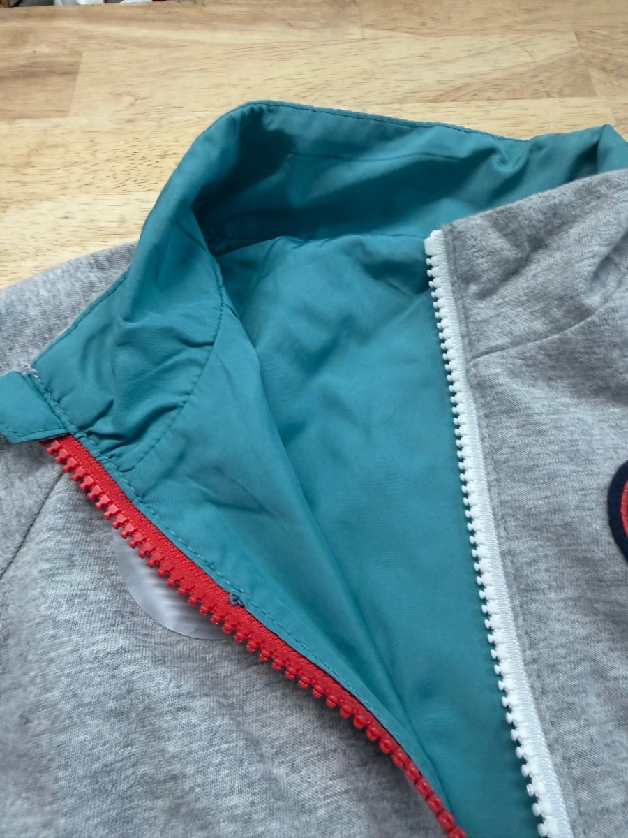 Baby Gap Reversible Jacket – 2Y | Grey & Blue | NWT - Nest and Sprout-Consignment
