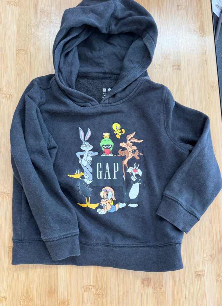 Gap Looney Tunes Black Hooded Sweatshirt – 5 - Nest and Sprout-Consignment