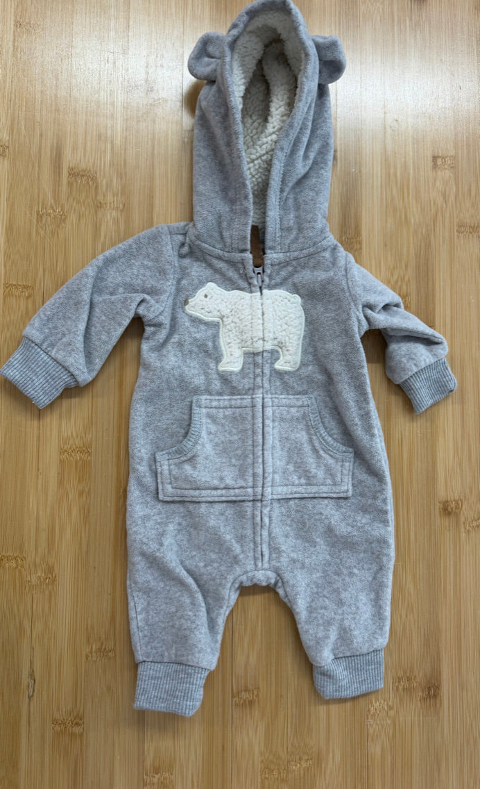 Carter's Fleece Suit – Newborn | Hooded