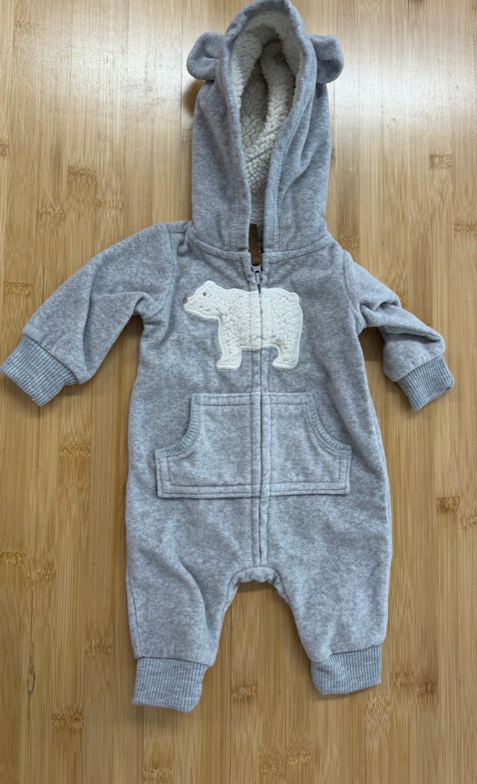 Carter's Fleece Suit – Newborn | Hooded - Nest and Sprout-Consignment