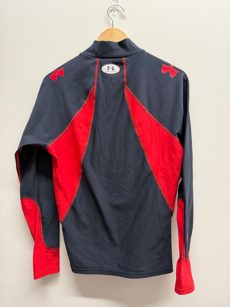 Under Armour Cold Gear Long Sleeve Top – Youth XL | Black & Red