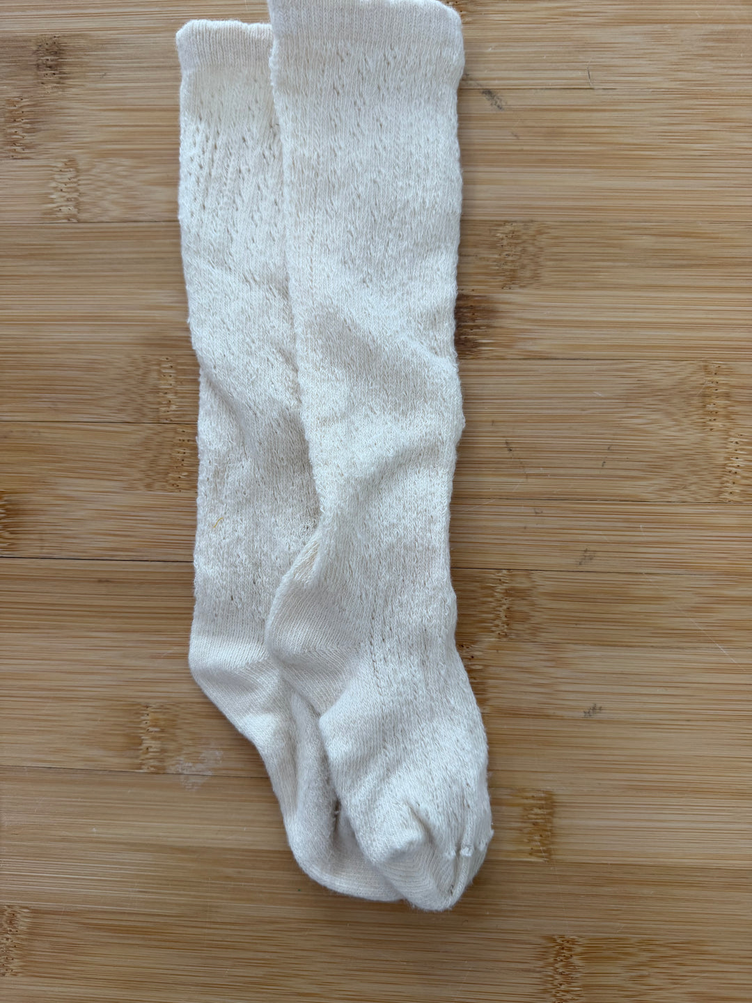 Extra Long Open Work Cream Knee High Socks – One Size | Play