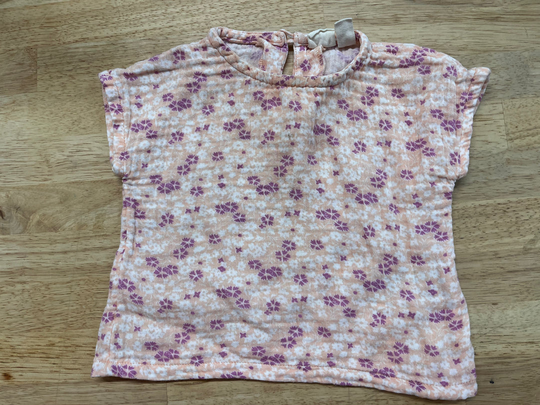 Gap 6-12M Muslin Top - Floral Print
