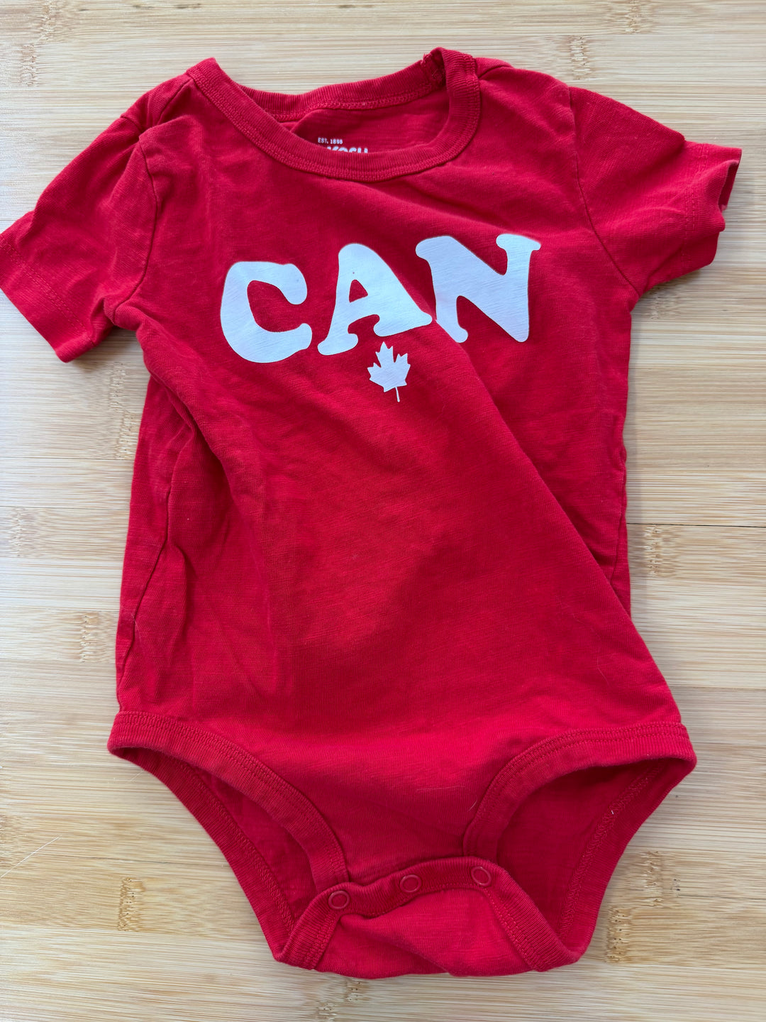 OshKosh Canada Day Bodysuit – 18M | Red Maple Leaf | Holiday | Play