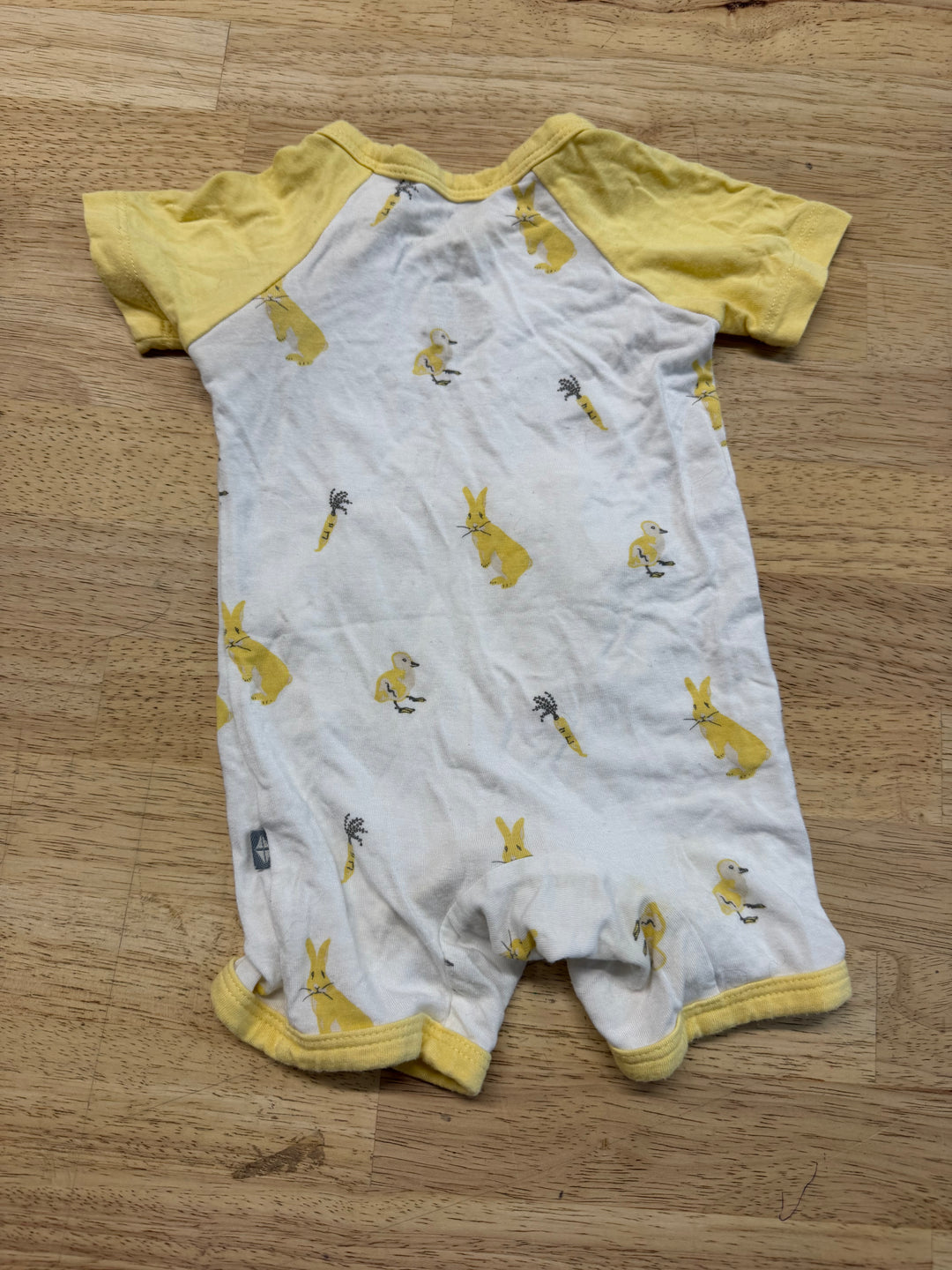 Kyte Baby Yellow Bunny Rabbit Romper – 0–3M | Snap Crotch | Play