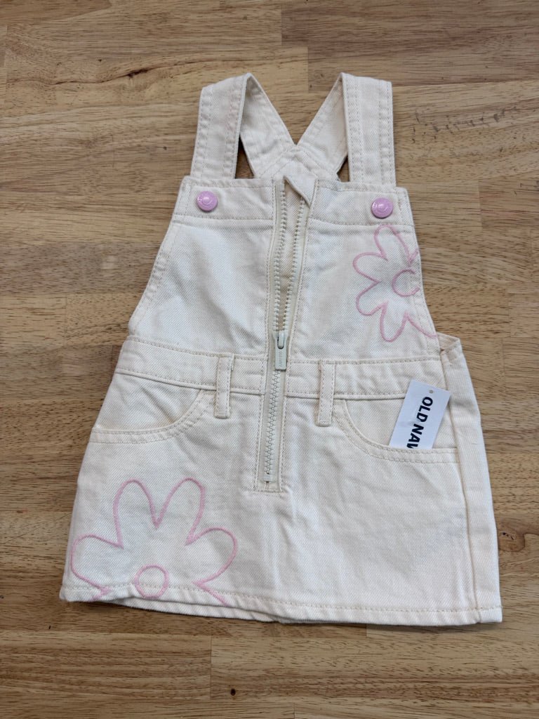 Old Navy Jumper – 12–18M | Cream Embroidered Flower Zip | NWT - Nest and Sprout - Consignment