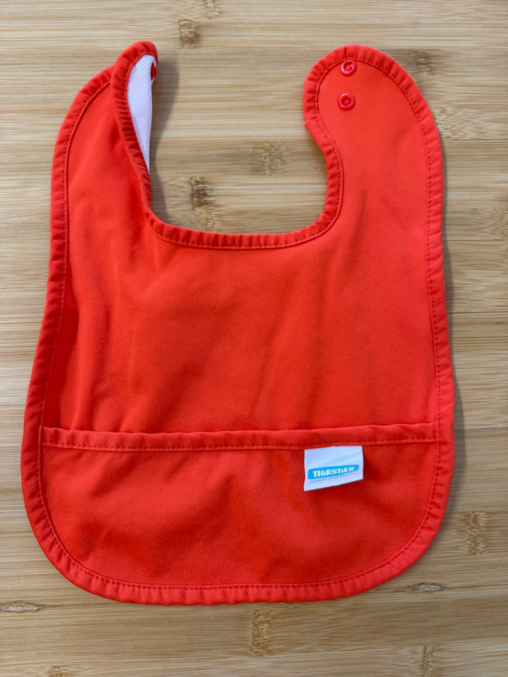 Thirsties Snap Bib – One Size | Bright Orange