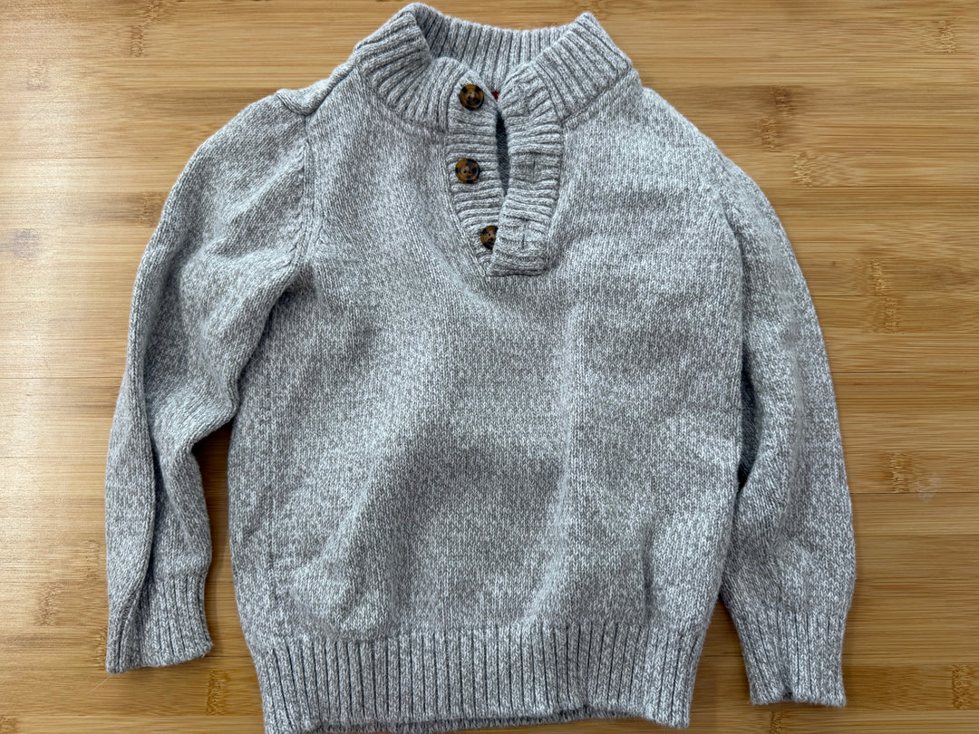 Carter's Pearl Knit Sweater – 3 | Grey Quarter Button-Up Collar
