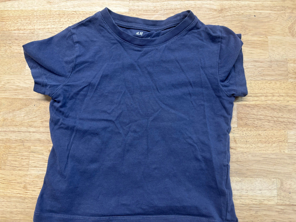 H&M Stone Blue Short Sleeve Shirt – 3–4Y