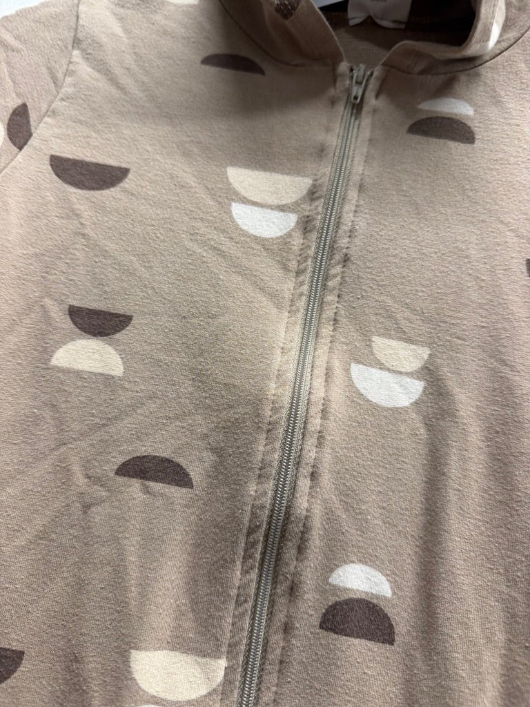 Jax & Lennon Hooded Onesie – Youth M| Brown Pattern - Nest and Sprout-Consignment