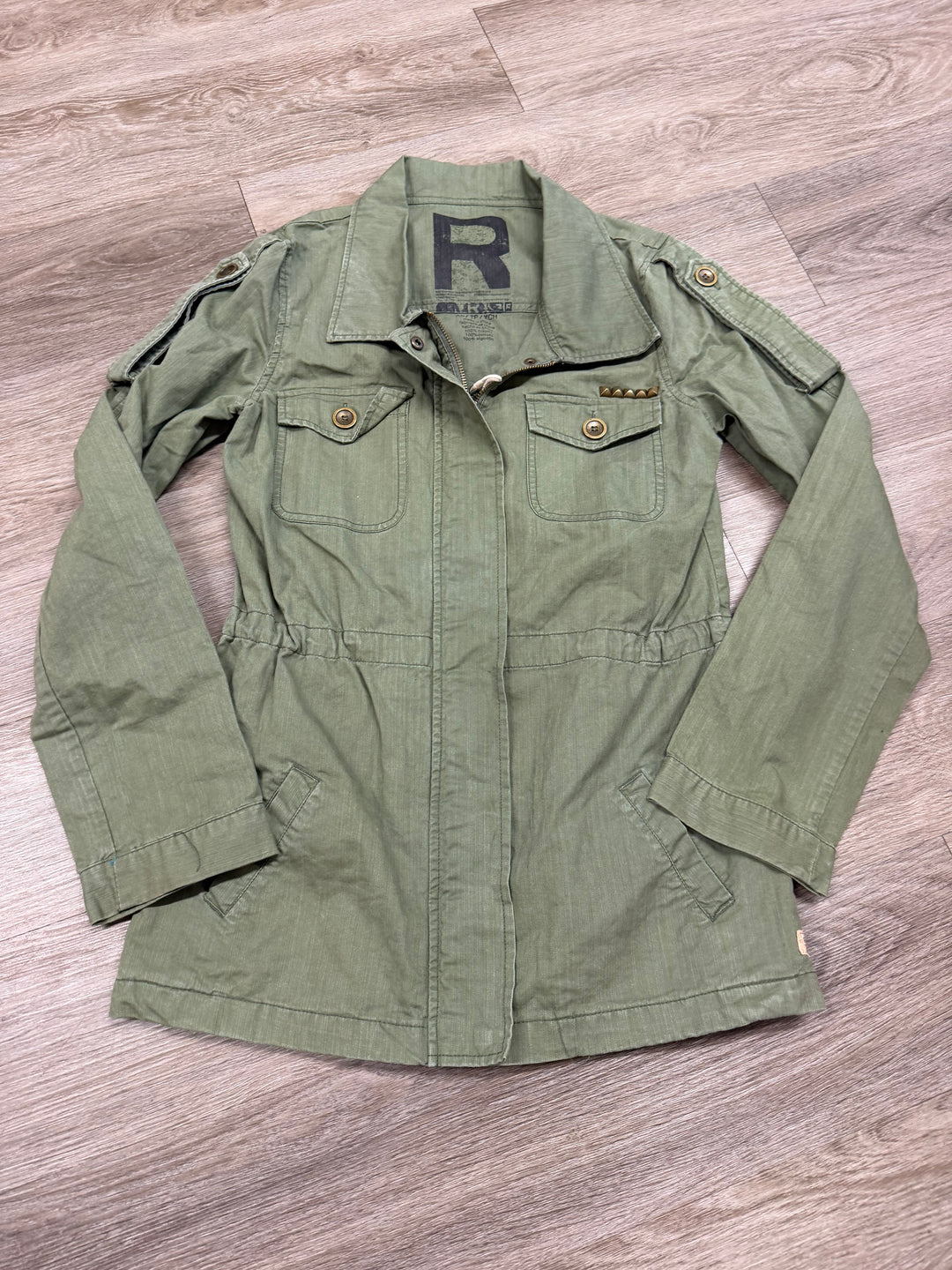 Roxy Lightweight Zip Up Jacket – Adult XS | Army Green