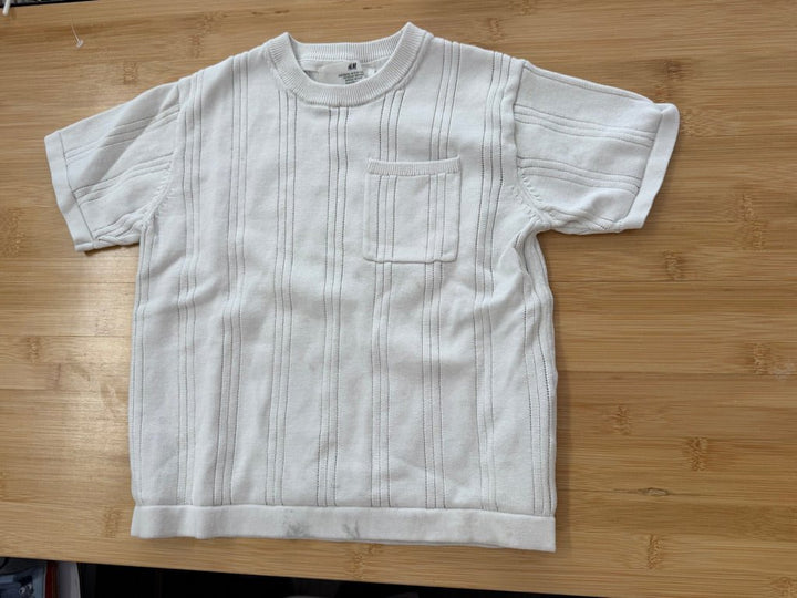 H&M Openwork White Knit Sweater – 5/6 play - Nest and Sprout-Consignment