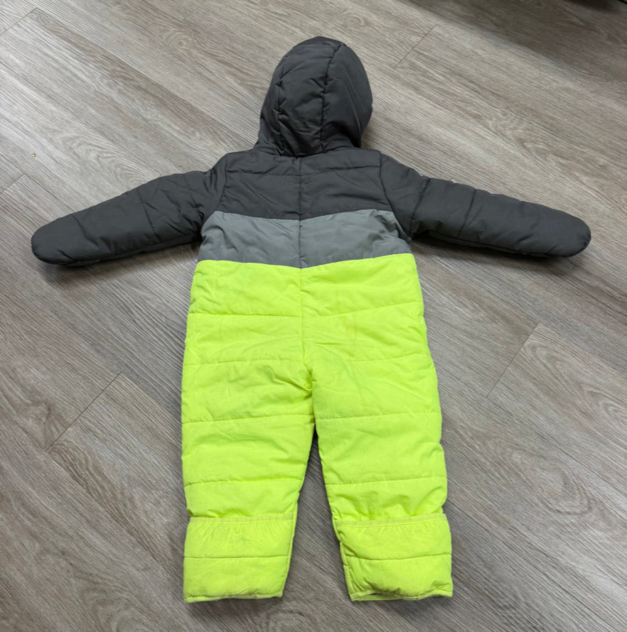 Carter's Snowsuit – 18 Months | Neon Green and Grey