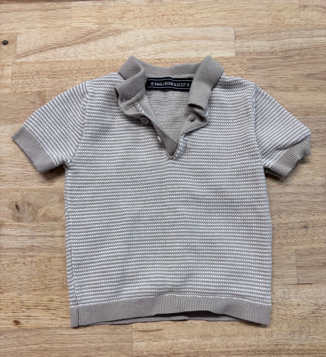 Small Bones & Scot Knit Polo Shirt – 12M
