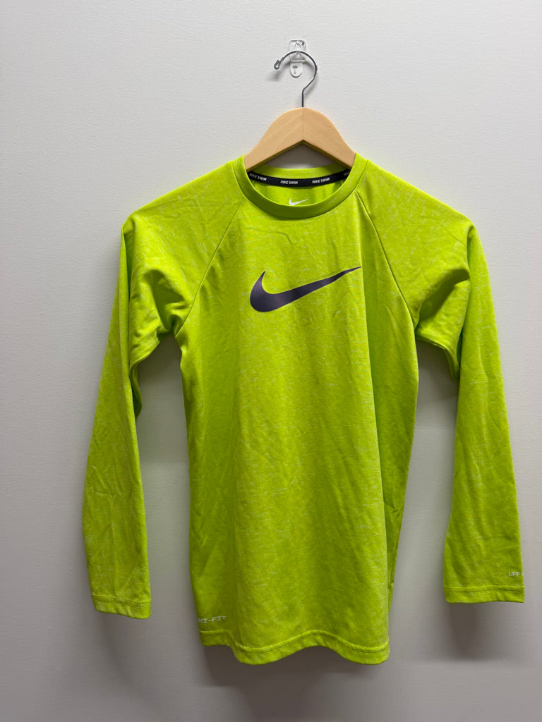 Nike Dri-FIT Long Sleeve Swim Top – L (147–158cm) | Neon Green