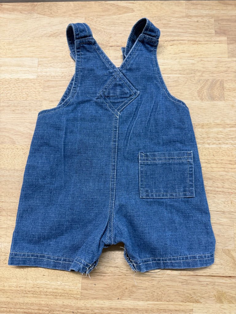 Bob der Bär Denim Short Overalls– 12M - Nest and Sprout - Consignment