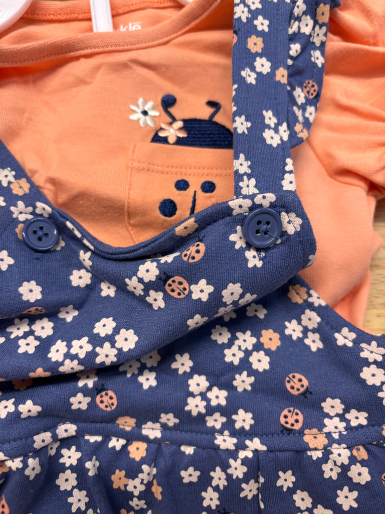 Pekkle Overall Set – Size 12M Orange and Blue NWT/NWOT