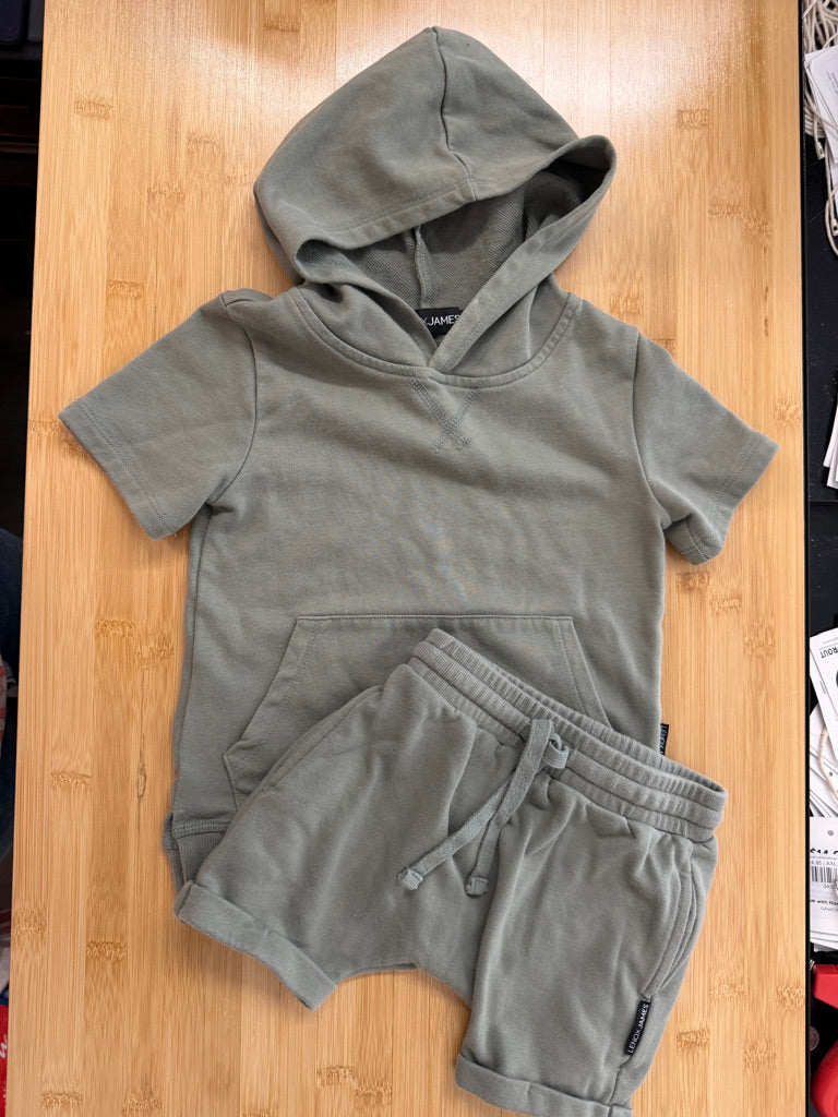 Lennox James Hooded Sweatshirt & Shorts Set – 3T