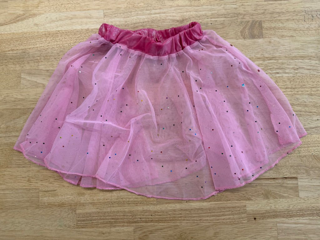 Dancewear Skirt – Size 8 | Pink Sequin Tulle - Nest and Sprout - Consignment