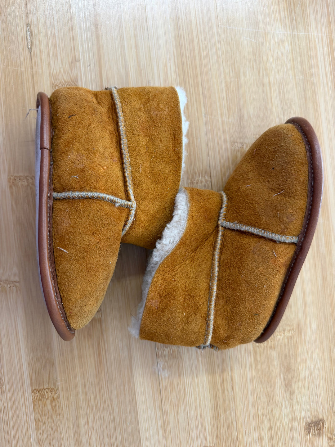 Lanark Sheepskin Slipper Bootie – 9–11 | Honey Oak Genuine Sheepskin