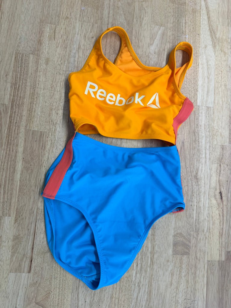 Reebok One - Piece Swimsuit – Youth L | Orange & Blue | Play - Nest and Sprout - Consignment