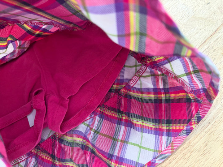 Children's Place Plaid Skort – 6 | Red and Navy | Adjustable Side Zipper
