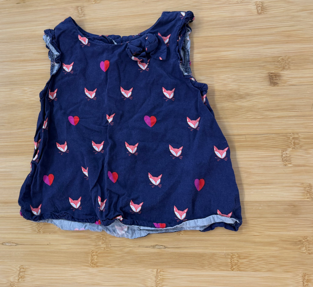 Gymboree Fox Tank Top – 4 | Navy