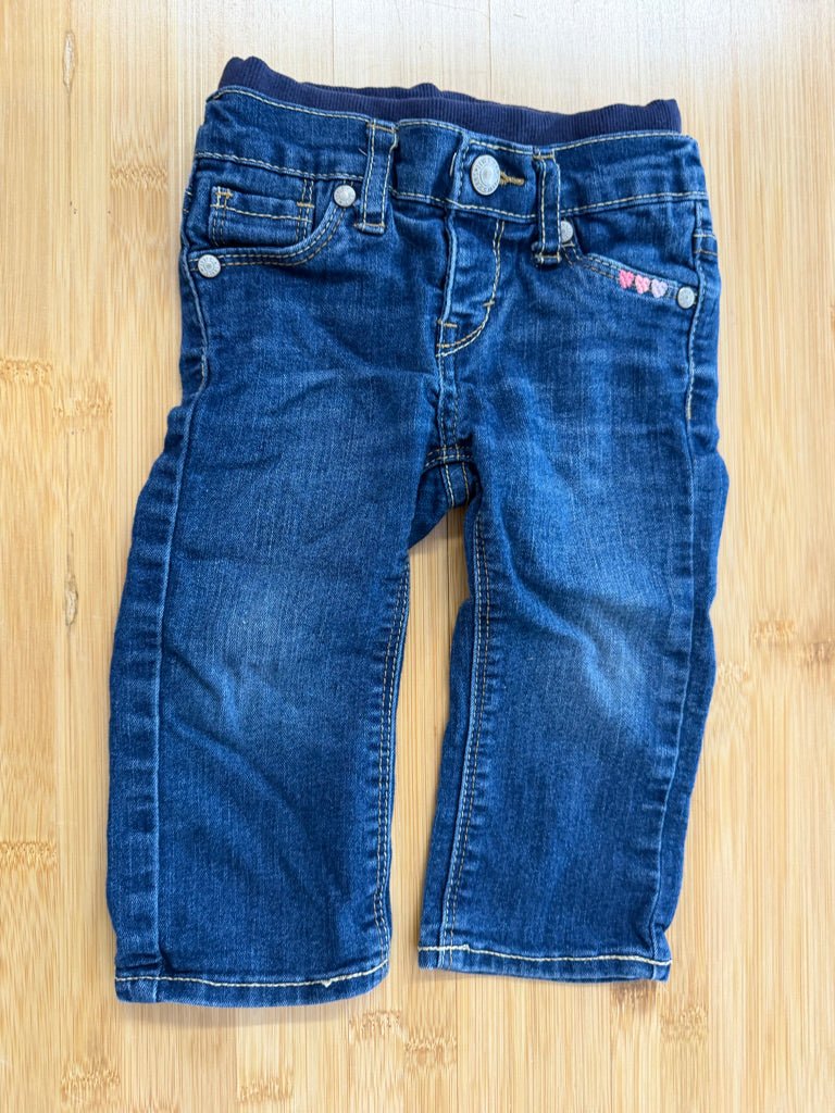 Levi's Embroidered Heart Jeans – 12M | Elastic Waist | Play - Nest and Sprout-Consignment