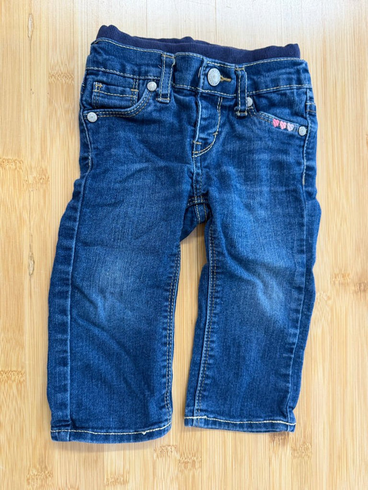 Levi's Embroidered Heart Jeans – 12M | Elastic Waist | Play - Nest and Sprout-Consignment