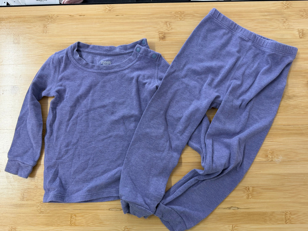 Nest Designs Purple Bamboo Two-Piece PJ Set – 18–24M | Excellent