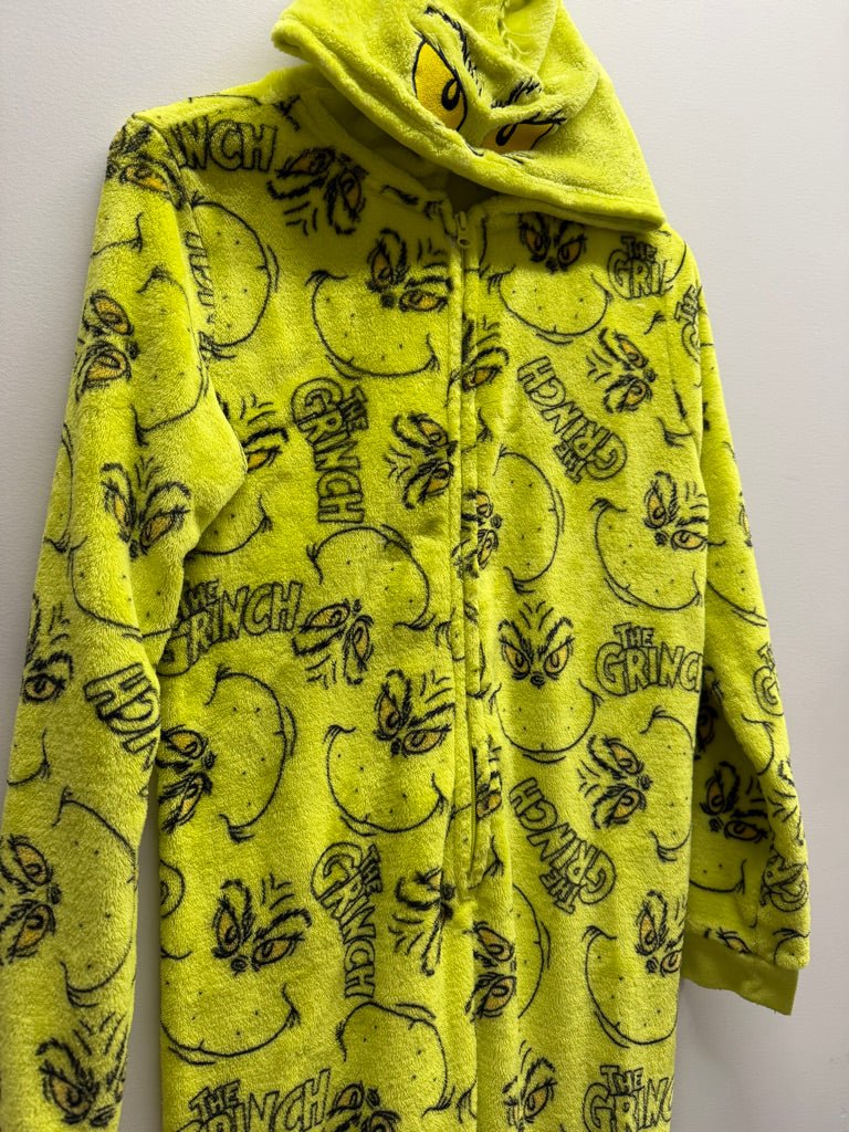 The Grinch Footless Hooded One-Piece – Adult XS (Youth 14) | Neon Green | Play | Holiday - Nest and Sprout-Consignment