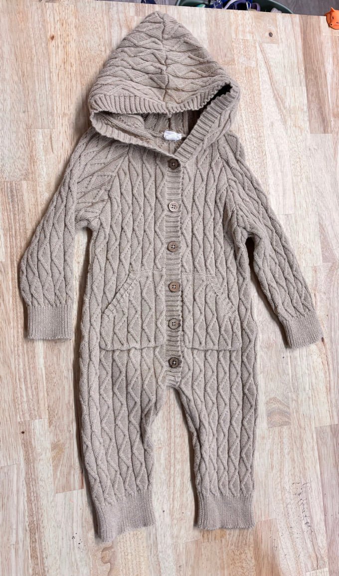 Jamie Kay Knit Hooded Romper – 1Y - Nest and Sprout - Consignment