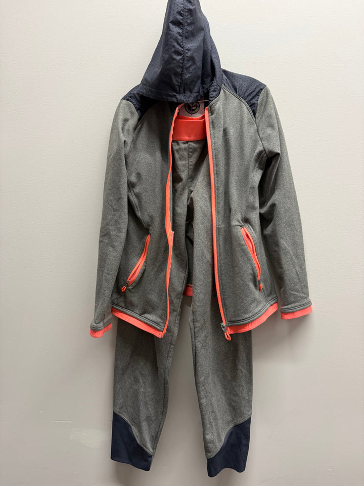 Decathlon Two-Piece Set – 10 | Coral/Orange Jacket & Grey Leggings | Play