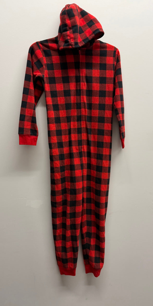 Gap Kids Buffalo Plaid Fleece One-Piece – 10 | Hooded