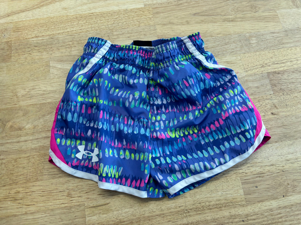 Under Armour Purple Print Athletic Shorts | Size 6
