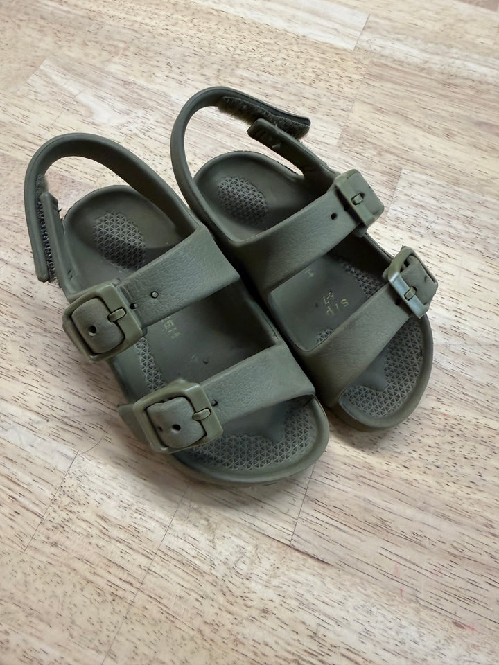 George Army Green Open-Toe Sandal – 6/7