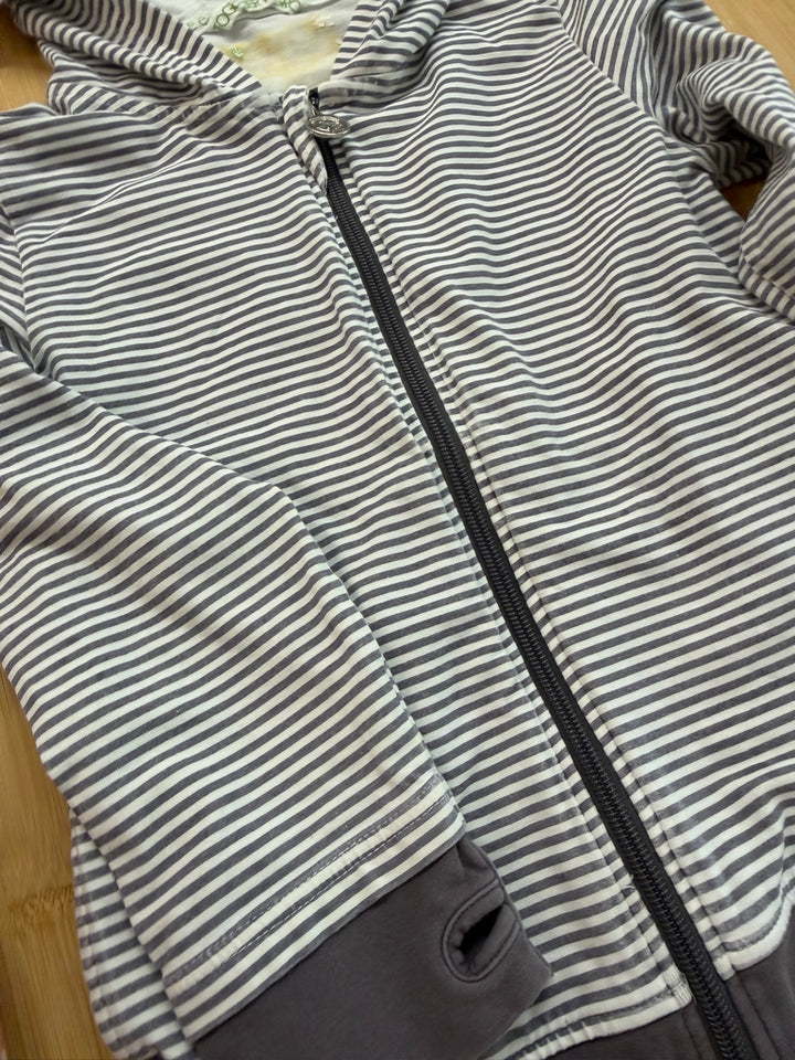 Peekaboo Beans Together We Grow Hoodie – 4Y Est. | Grey & White Stripe Zip-Up | Play