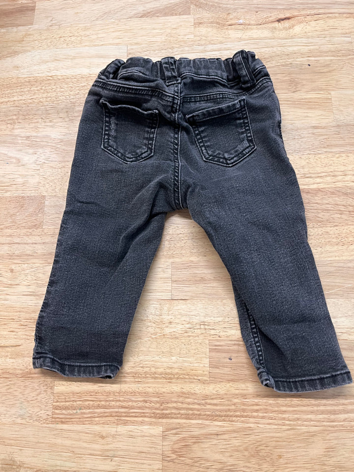 H&M 6–9M Distressed Black Jeans