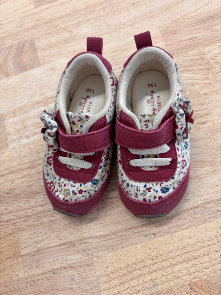 Happy Baby Sneaker 5/6- Maroon Floral