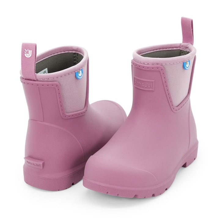 Jan &amp; Jul Cozy-Dry Harbour Ankle Rain Boots - Dark Plum - Nest and Sprout-Jan &amp; Jul