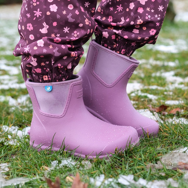 Jan &amp; Jul Cozy-Dry Harbour Ankle Rain Boots - Dark Plum - Nest and Sprout-Jan &amp; Jul