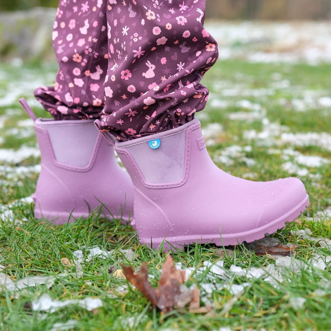 Jan &amp; Jul Cozy-Dry Harbour Ankle Rain Boots - Dark Plum - Nest and Sprout-Jan &amp; Jul