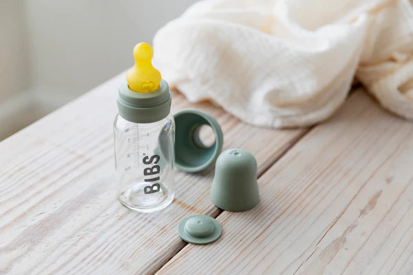BIBS Baby Glass Bottle Complete Set – Latex 225ml